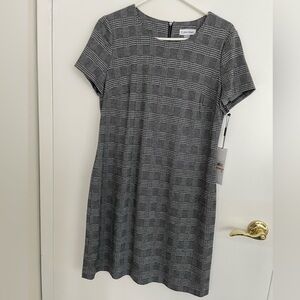 Calvin Klein Houndstooth A-Line Dress